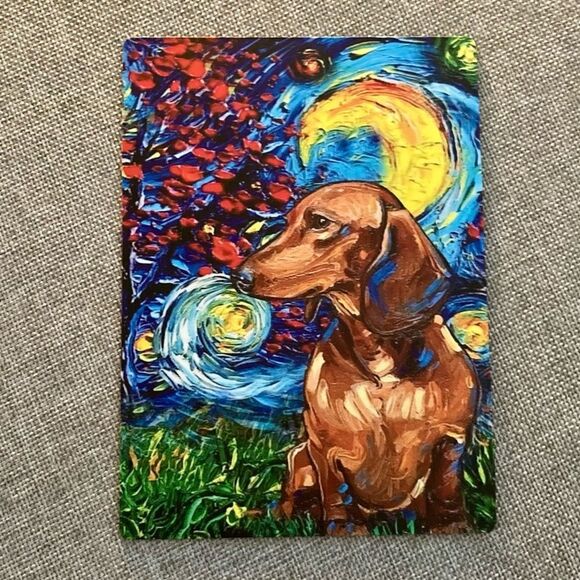 Van Gogh Dachshund Starry Night Magnet - Picture 2 of 3